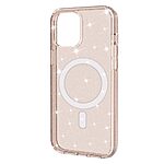 Σκληρή Πλάτη PC+TPU για iPhone 13 με glitter powder σχέδιο και υποστήριξη MagSafe σε χρυσό χρώμα.