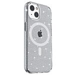 Σκληρή Πλάτη PC+TPU με glitter powder και μαγνητική τεχνολογία MagSafe για iPhone 13 σε μαύρο χρώμα από OEM.