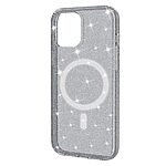 Σκληρή Πλάτη PC+TPU με glitter powder και μαγνητική τεχνολογία MagSafe για iPhone 13 σε μαύρο χρώμα από OEM.