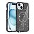 Σκληρή Πλάτη PC+TPU για iPhone 15 με glitter σχέδιο, ενσωματωμένο μαγνήτη και ενισχυμένη προστασία από πτώσεις σε ημιδιάφανο χρώμα.