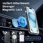 Σκληρή Πλάτη PC+TPU για iPhone 15 με glitter σχέδιο, ενσωματωμένο μαγνήτη και ενισχυμένη προστασία από πτώσεις σε ημιδιάφανο χρώμα.