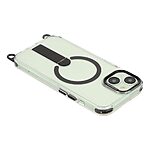 Σκληρή Πλάτη PC+TPU για iPhone 15 σε Μαύρο χρώμα με μαγνητικό δακτύλιο, αναδιπλούμενο Stand και αποσπώμενο λουράκι ώμου 150cm.