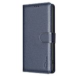 Flip Πορτοφόλι από Συνθετικό Δέρμα (PU) για iPhone 15 από BINFEN COLOR BF32 σε Μπλε χρώμα με RFID προστασία, Wallet και Stand.