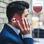 Flip Πορτοφόλι από Συνθετικό Δέρμα (PU) για iPhone 15 από BINFEN COLOR BF32 σε Κόκκινο με RFID προστασία, θήκες καρτών και Stand.