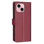 Flip Πορτοφόλι από Συνθετικό Δέρμα (PU) για iPhone 15 από BINFEN COLOR BF32 σε Κόκκινο με RFID προστασία, θήκες καρτών και Stand.