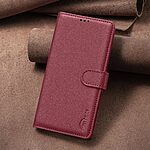 Flip Πορτοφόλι από Συνθετικό Δέρμα (PU) για iPhone 15 από BINFEN COLOR BF32 σε Κόκκινο με RFID προστασία, θήκες καρτών και Stand.