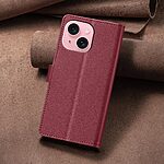 Flip Πορτοφόλι από Συνθετικό Δέρμα (PU) για iPhone 15 από BINFEN COLOR BF32 σε Κόκκινο με RFID προστασία, θήκες καρτών και Stand.