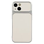 Πλάτη από Συνθετικό Δέρμα (PU) με TPU για iPhone 15 σε Λευκό χρώμα με υφή sheepskin για πολυτελή αίσθηση και ανθεκτική προστασία.