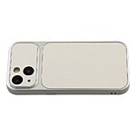 Πλάτη από Συνθετικό Δέρμα (PU) με TPU για iPhone 15 σε Λευκό χρώμα με υφή sheepskin για πολυτελή αίσθηση και ανθεκτική προστασία.