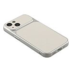 Πλάτη από Συνθετικό Δέρμα (PU) με TPU για iPhone 15 σε Λευκό χρώμα με υφή sheepskin για πολυτελή αίσθηση και ανθεκτική προστασία.