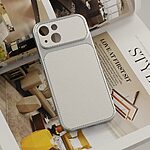 Πλάτη από Συνθετικό Δέρμα (PU) με TPU για iPhone 15 σε Λευκό χρώμα με υφή sheepskin για πολυτελή αίσθηση και ανθεκτική προστασία.