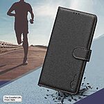 Flip Πορτοφόλι από Συνθετικό Δέρμα (PU) για iPhone 15 από BINFEN COLOR BF32 σε Μαύρο με RFID προστασία, Wallet και Stand.