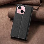 Flip Πορτοφόλι από Συνθετικό Δέρμα (PU) για iPhone 15 από BINFEN COLOR BF32 σε Μαύρο με RFID προστασία, Wallet και Stand.