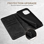Flip Πορτοφόλι από Συνθετικό Δέρμα (PU) με TPU για iPhone 15 από SUTENI σε Μαύρο χρώμα με θήκες καρτών και ενσωματωμένο stand.