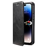 Flip Πορτοφόλι από Συνθετικό Δέρμα (PU) με TPU για iPhone 15 από SUTENI σε Μαύρο χρώμα με θήκες καρτών και ενσωματωμένο stand.