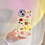 Πλάτη Σιλικόνης για iPhone 15 από OEM με χαριτωμένο 3D cartoon σχέδιο σε πολύχρωμη εκτύπωση. Αντικραδασμική προστασία και ακριβείς εγκοπές.