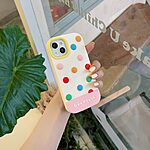Πλάτη Σιλικόνης για iPhone 15 με χαριτωμένο 3D σχέδιο από πολύχρωμα beans, εξαιρετική αντικραδασμική προστασία και ακριβείς εγκοπές. Πολύχρωμο.