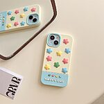 Πλάτη Σιλικόνης για iPhone 15 με χαριτωμένο 3D σχέδιο από πολύχρωμα αστέρια. Εξαιρετική απορρόφηση κρούσεων, ανυψωμένες άκρες για προστασία κάμερας.