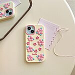 Πλάτη Σιλικόνης για iPhone 15 από OEM με χαριτωμένο 3D floral σχέδιο σε ροζ χρώμα. Προστασία από πτώσεις με ανυψωμένες άκρες γύρω από την κάμερα.