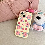 Πλάτη Σιλικόνης για iPhone 15 από OEM με χαριτωμένο 3D floral σχέδιο σε ροζ χρώμα. Προστασία από πτώσεις με ανυψωμένες άκρες γύρω από την κάμερα.