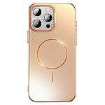 Σκληρή Πλάτη PC για iPhone 16 Pro Max σε Desert Gold χρώμα με MagSafe και ενσωματωμένο Kickstand για hands-free προβολή.