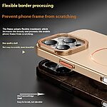 Σκληρή Πλάτη PC για iPhone 16 Pro Max σε Desert Gold χρώμα με MagSafe και ενσωματωμένο Kickstand για hands-free προβολή.