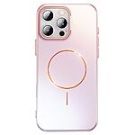Σκληρή Πλάτη PC για iPhone 16 Pro Max σε Ροζ χρώμα με MagSafe και ενσωματωμένο Stand για hands-free προβολή. Στρατιωτική προστασία από πτώσεις.