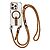 Σκληρή Πλάτη PC+TPU για iPhone 16 Pro Max με MagSafe, ενσωματωμένο Stand και ρυθμιζόμενο λουράκι 220cm σε Χρυσό χρώμα.