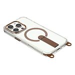 Σκληρή Πλάτη PC+TPU για iPhone 16 Pro Max με MagSafe, ενσωματωμένο Stand και ρυθμιζόμενο λουράκι 220cm σε Χρυσό χρώμα.