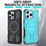 Σκληρή Πλάτη PC+TPU για iPhone 16 Pro Max από OEM BIBERCAS J-16 Series σε Γκρι χρώμα με MagSafe και ενισχυμένες γωνίες airbag.