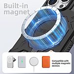 Σκληρή Πλάτη PC+TPU για iPhone 16 Pro Max από OEM BIBERCAS J-16 Series σε Γκρι χρώμα με MagSafe και ενισχυμένες γωνίες airbag.
