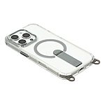 Σκληρή Πλάτη PC+TPU για iPhone 16 Pro Max σε Γκρι χρώμα με MagSafe, ενσωματωμένο Stand και ρυθμιζόμενο Λουράκι 220cm για hands-free χρήση.