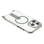 Σκληρή Πλάτη PC+TPU για iPhone 16 Pro Max σε Γκρι χρώμα με MagSafe, ενσωματωμένο Stand και ρυθμιζόμενο Λουράκι 220cm για hands-free χρήση.