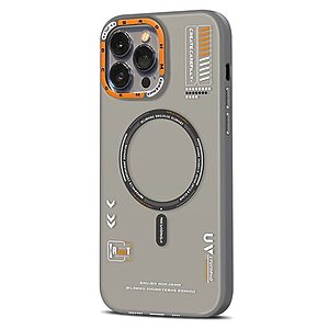 Σκληρή Πλάτη PC+TPU για iPhone 16 Pro Max από PAIKA M1 Series σε Γκρι Σκούρο χρώμα με MagSafe και μοναδικό graffiti σχέδιο.