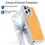 Σκληρή Πλάτη PC+TPU για iPhone 16 Pro Max με ηλεκτρολυτικό φινίρισμα και MagSafe συμβατότητα σε Γκρι (Titanium) χρώμα. Προστασία κάμερας και μεταλλικά κουμπιά.