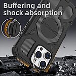 Σκληρή Πλάτη PC+TPU για iPhone 16 Pro Max από OEM BIBERCAS J-16 Series σε Μαύρο χρώμα με MagSafe και ενισχυμένες γωνίες αερόσακου.