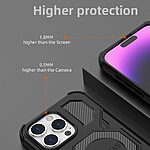 Σκληρή Πλάτη PC+TPU για iPhone 16 Pro Max από OEM BIBERCAS J-16 Series σε Μαύρο χρώμα με MagSafe και ενισχυμένες γωνίες αερόσακου.