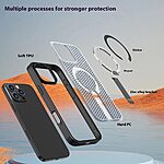 Σκληρή Πλάτη PC+TPU για iPhone 16 Pro Max σε Μαύρο χρώμα με ενσωματωμένο Stand και μαγνητική συμβατότητα. Διπλή προστασία με αποτελεσματική απαγωγή θερμότητας.