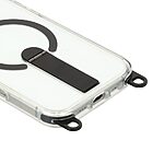 Σκληρή Πλάτη PC+TPU για iPhone 16 Pro Max από OEM σε Μαύρο χρώμα με MagSafe, ενσωματωμένο Stand και ρυθμιζόμενο λουράκι 220cm.