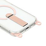 Σκληρή Πλάτη PC+TPU για iPhone 16 Pro Max με MagSafe, ενσωματωμένο kickstand και ρυθμιζόμενο λουράκι 220cm σε Ροζ χρώμα.