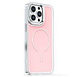 Πλάτη TPU για iPhone 16 Pro Max από OEM σε Ροζ χρώμα με ηλεκτρογαλβανικό φινίρισμα ακρυλικής πλάτης και MagSafe συμβατότητα.