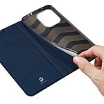 Flip Πορτοφόλι από Συνθετικό Δέρμα (PU) με TPU για OnePlus Nord 6 5G από DUX DUCIS Skin Pro Series σε Μπλε χρώμα με θήκη κάρτας και Stand.