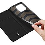 Flip Θήκη από Συνθετικό Δέρμα (PU) με TPU για OnePlus Nord 6 5G από DUX DUCIS Skin Pro Series σε Μαύρο χρώμα με θήκη κάρτας και stand.