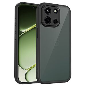 Σκληρή Πλάτη PC+TPU για OnePlus Nord 6 5G από OEM σε ημιδιάφανο μαύρο χρώμα με αντιχαρακτικό matte φινίρισμα και γωνίες airbag.