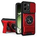 Σκληρή Πλάτη PC+TPU για OnePlus Nord 6 5G από OEM σε Κόκκινο χρώμα με δαχτυλίδι 360°, μαγνητικό δαχτυλίδι και ενσωματωμένο Stand.