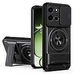 Σκληρή Πλάτη PC+TPU για OnePlus Nord 6 5G από OEM σε Μαύρο χρώμα με μαγνητικό δακτύλιο, περιστρεφόμενο Stand και προστασία φακού κάμερας.