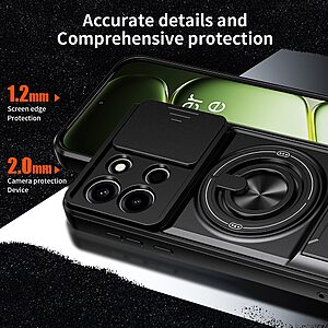 ΘΗΚΕΣ ΚΙΝΗΤΩΝ XIAOMI BLACK SHARK 3 ΑΞΕΣΟΥΑΡ ΚΙΝΗΤΩΝ XIAOMI BLACK SHARK 3 34 Σκληρή Πλάτη PC+TPU για OnePlus Nord 6 5G από OEM σε Μαύρο χρώμα με μαγνητικό δακτύλιο, περιστρεφόμενο Stand και προστασία φακού κάμερας.
