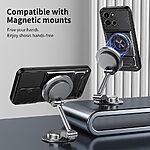 Σκληρή Πλάτη PC+TPU για OnePlus Nord 6 5G από OEM σε Μαύρο χρώμα με μαγνητικό δακτύλιο, περιστρεφόμενο Stand και προστασία φακού κάμερας.