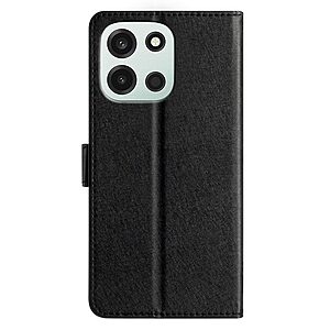 Flip Πορτοφόλι από Συνθετικό Δέρμα (PU) με TPU για OnePlus Nord 6 5G σε Μαύρο χρώμα με θήκες καρτών, stand και λουράκι καρπού.