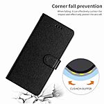 Flip Πορτοφόλι από Συνθετικό Δέρμα (PU) με TPU για OnePlus Nord 6 5G σε Μαύρο χρώμα με θήκες καρτών, stand και λουράκι καρπού.